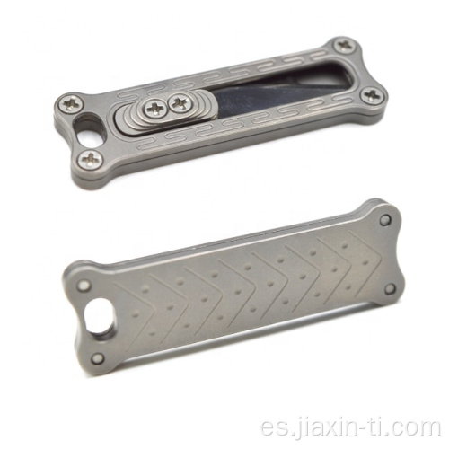 cuchillo deslizante de bolsillo con llavero de tamaño pequeño para uso general de titanio